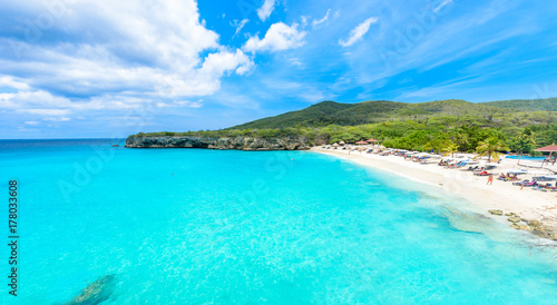 Photo  Grote Knip beach, Curacao, Netherlands Antilles - paradise beach on tropical car