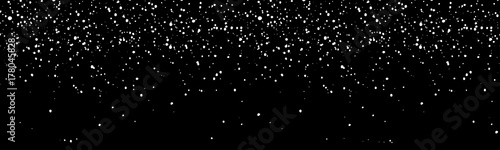Fotomural Falling snow flakes banner. Winter snowfall illustration
