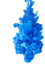 Fotomurales - splash of blue paint. Ink in water