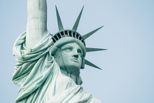 Liberty Statue Portrait Crop From Above