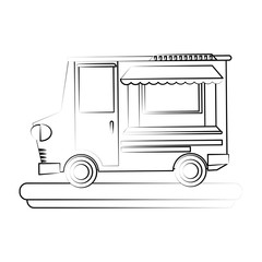 Poster - food truck icon image vector illustration design