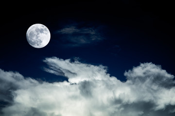 Wall Mural - big moon background night sky no photo by nasa