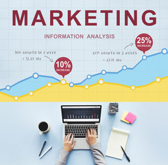 Wall Mural - marketing business plan strategy vision commercial concept