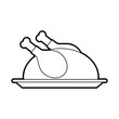 © Gstudio - turkey dinner cartoon traditional food for thanksgiving day
