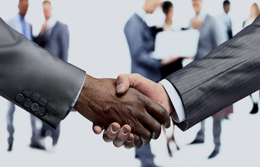 handshake of business partners.a successful agreement