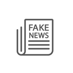 Fake news line icon vector