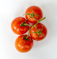 Wall Mural - Natural tomatoes isolated on background