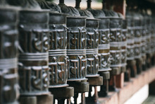Buddhist Spinning Prayer Wheels