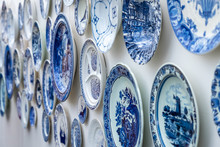 Dutch Ceramic Plates Mounted On Wall