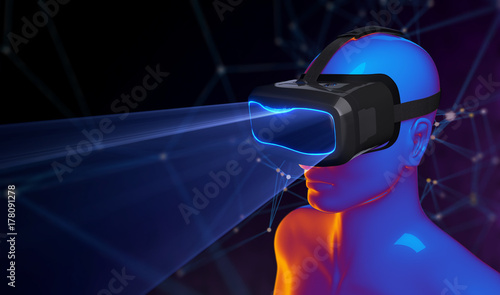 Plakat Okulary 3D Virtual Reality II. 3D ilustracji