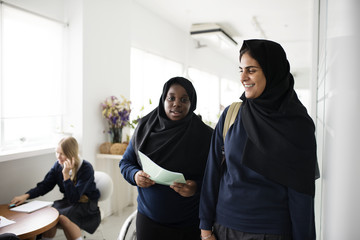 Wall Mural - A group of Muslim students