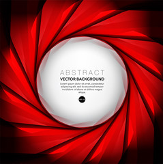 Wall Mural - Abstract vector background. Bright red lines in circular form. Red geometric background. Can be used for poster, brochure, flyer and advertisement material. Vector illustration. Eps10.