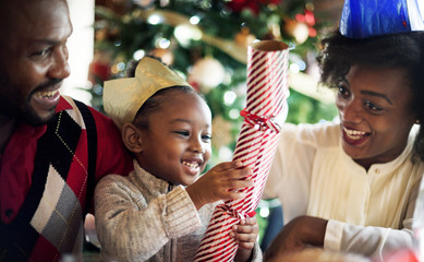 Group of diverse people are gathering for christmas holiday