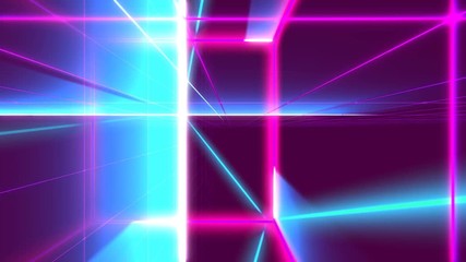 Wall Mural - VJ 80's Synthwave Space