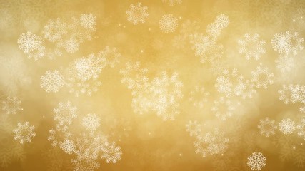Wall Mural - new year background. snowflakes and sparkles are slowly flying. computer generated seamless loop abs
