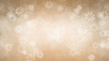 Wall Mural - snowflakes and sparkles are slowly flying. computer generated seamless loop abstract animation.