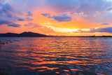 Fototapeta Most - sunset at the lake