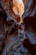 deep narrow passage at the bottom of Peek-a-boo Slot Canyon 
Grand Staircase Escalante National Monument, Garfield County, Utah, USA