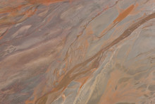 Aerial Shot Oxidised Old Mining Iron Minerals In Water Rio Tinto