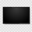 © Azad Mammedli - Black monitor on transparent background. TV screen, led type or lcd