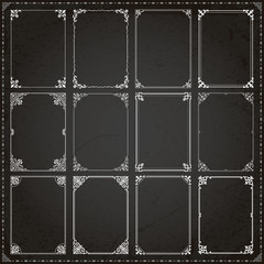 Canvas Print - decorative frames and borders rectangle proportions set 7