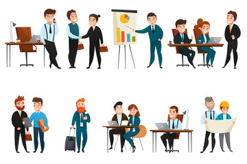 Canvas Print - Business People Icon Set