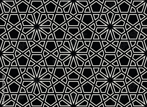 Plakat arabski geometryczny ornament bez szwu