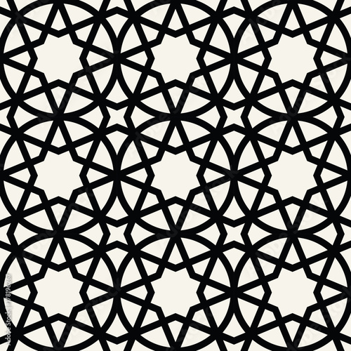 Plakat arabski geometryczny ornament bez szwu