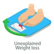 Unexplained weight loss icon, isometric style