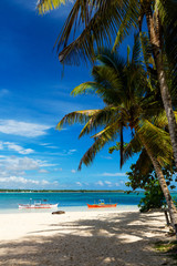 Wall Mural - Tropical Guyam Island with traditional fishing boats