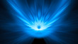 © sakkmesterke - Blue glowing asteroid impact background with motion blur 8k