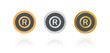 R - Schutzmarke - Bronze, Silber, Gold Buttons