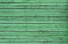 Old Green Wooden Wall