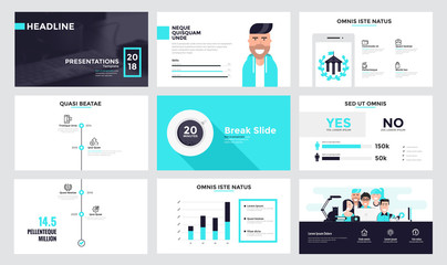 Wall Mural - infographics slide template design 7