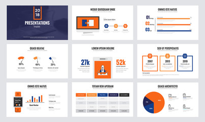 Wall Mural - infographics slide template design 8