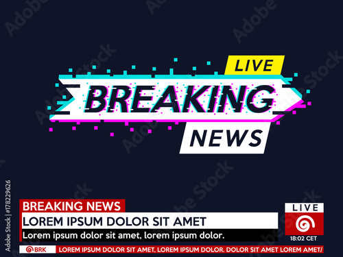 Background Screen Saver On Breaking News Live Text With A Glitch Effect Background Screen Saver On Breaking News Live Text With A Glitch Effect