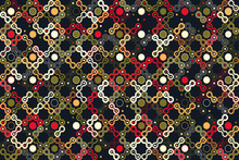 Geometric Abstract Seamless Pattern Of Colored Shapes