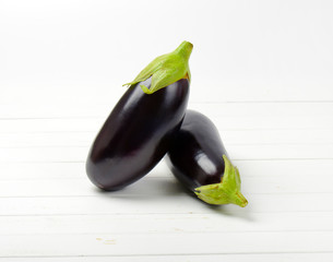 Wall Mural - two fresh eggplants