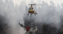 CS-HMI Civil Protection Firefighter Portuguese Helicopter In Action.
