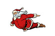 Santa Claus flying superhero