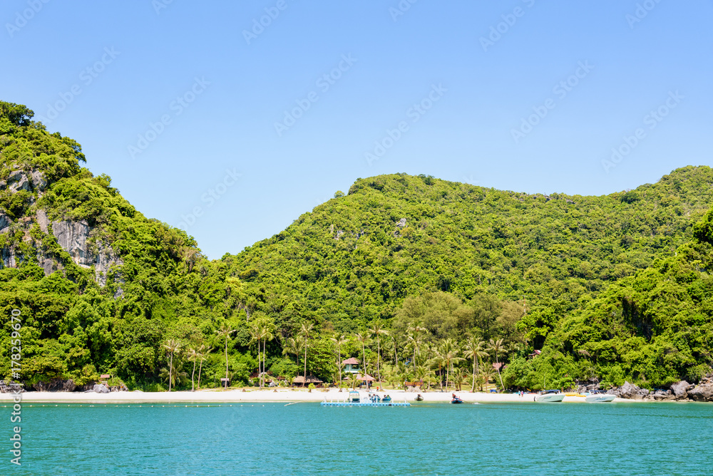 Talap Beautiful natural landscapes of the island, beach and sea during summer ...