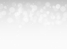 Abstract Gray Light Bokeh Xmas Card Glitter Decoration. Christmas Shiny Sky Pattern Background