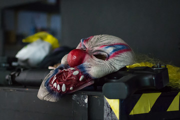 After the Raid, clown mask and Rifle