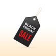 Black friday sale price tag vector illustration vertical version