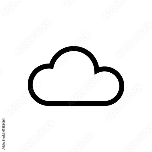 Cloud Icon Vector Fat Design Editable Stroke 512x512 Pixel Perfect Stock Vector Adobe Stock