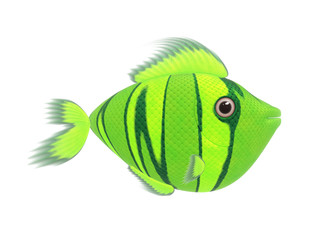 green comic fish