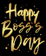 © mitoria - Boss's day card set with modern calligraphy.Gift tags with gold, black, white colors. Best boss ever. You are the best boss. Happy Boss's Day.