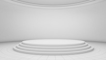 White Room Background, Circle Stage Platform