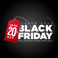 Black Friday Tag, Special Offers And Discounts