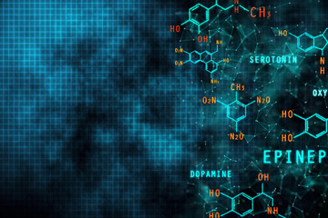 Wall Mural - Chemical formula backdrop